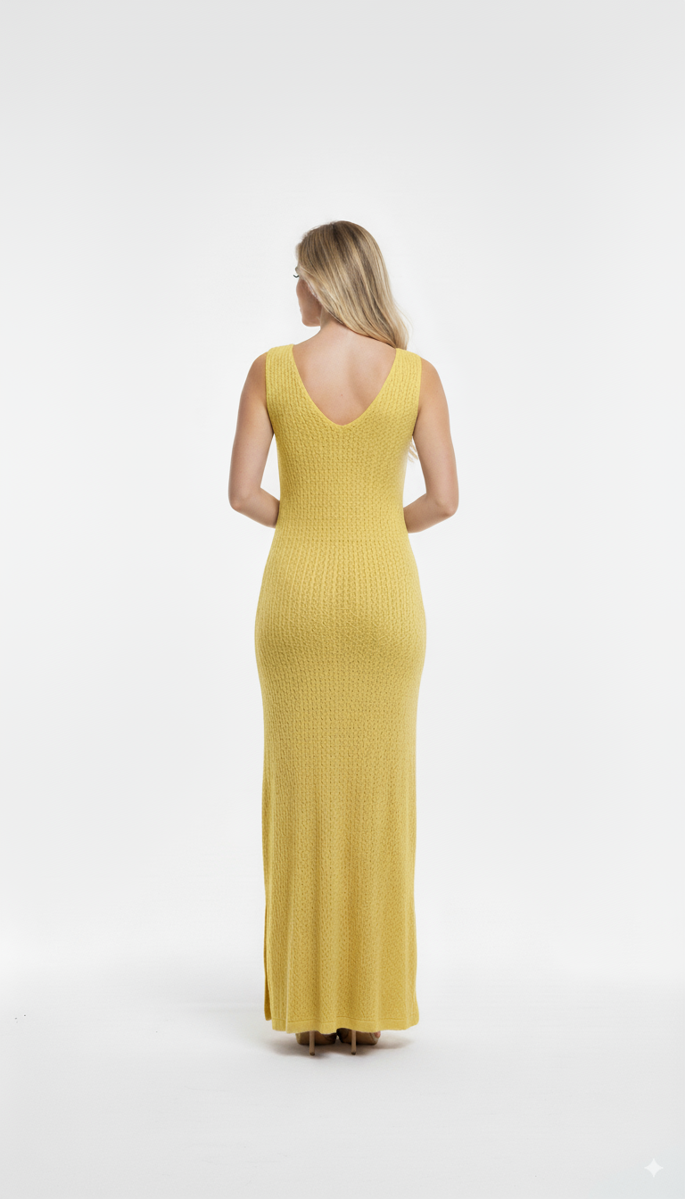 Vestido Decote V Modal