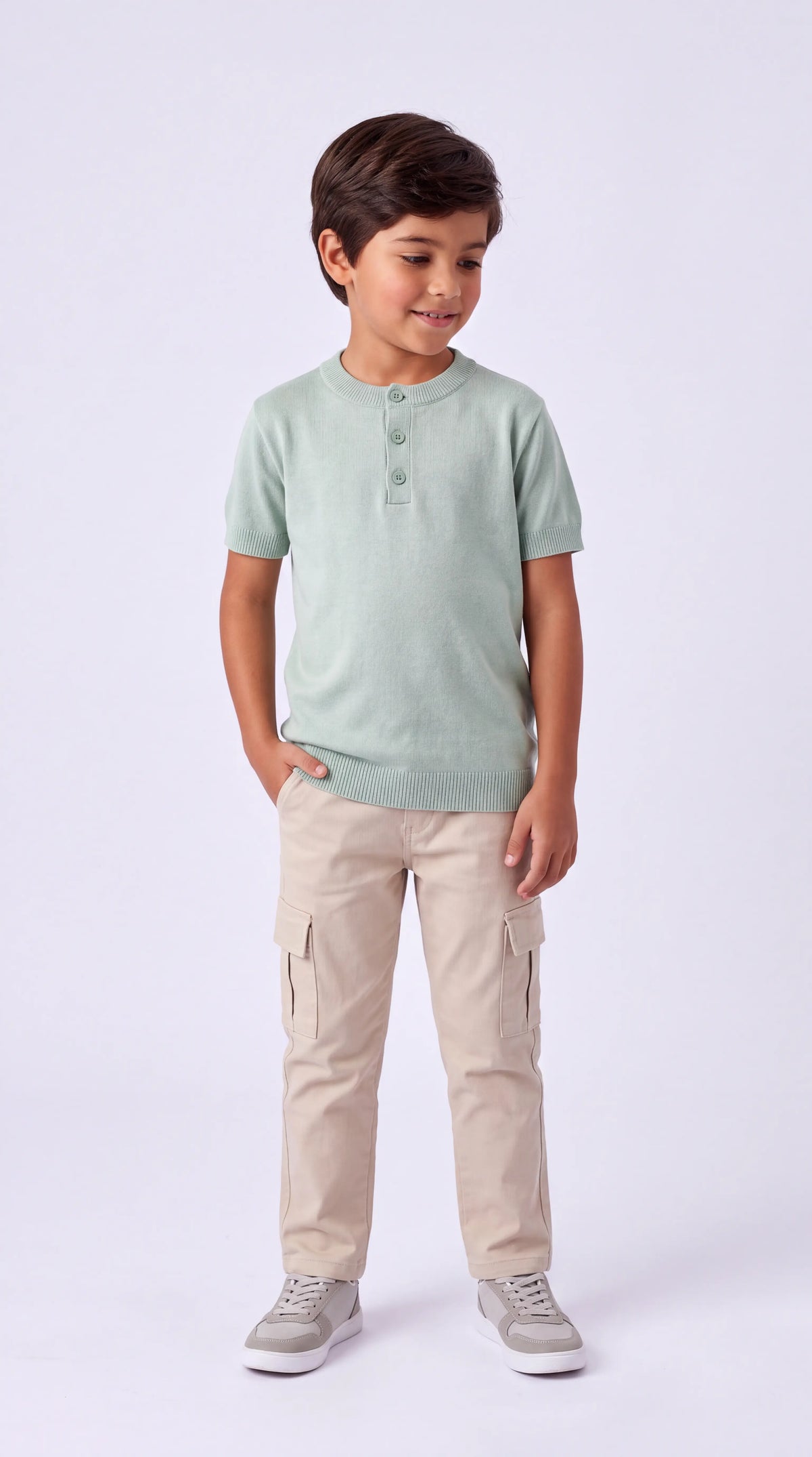 Tshirt Infantil Botões de Modal
