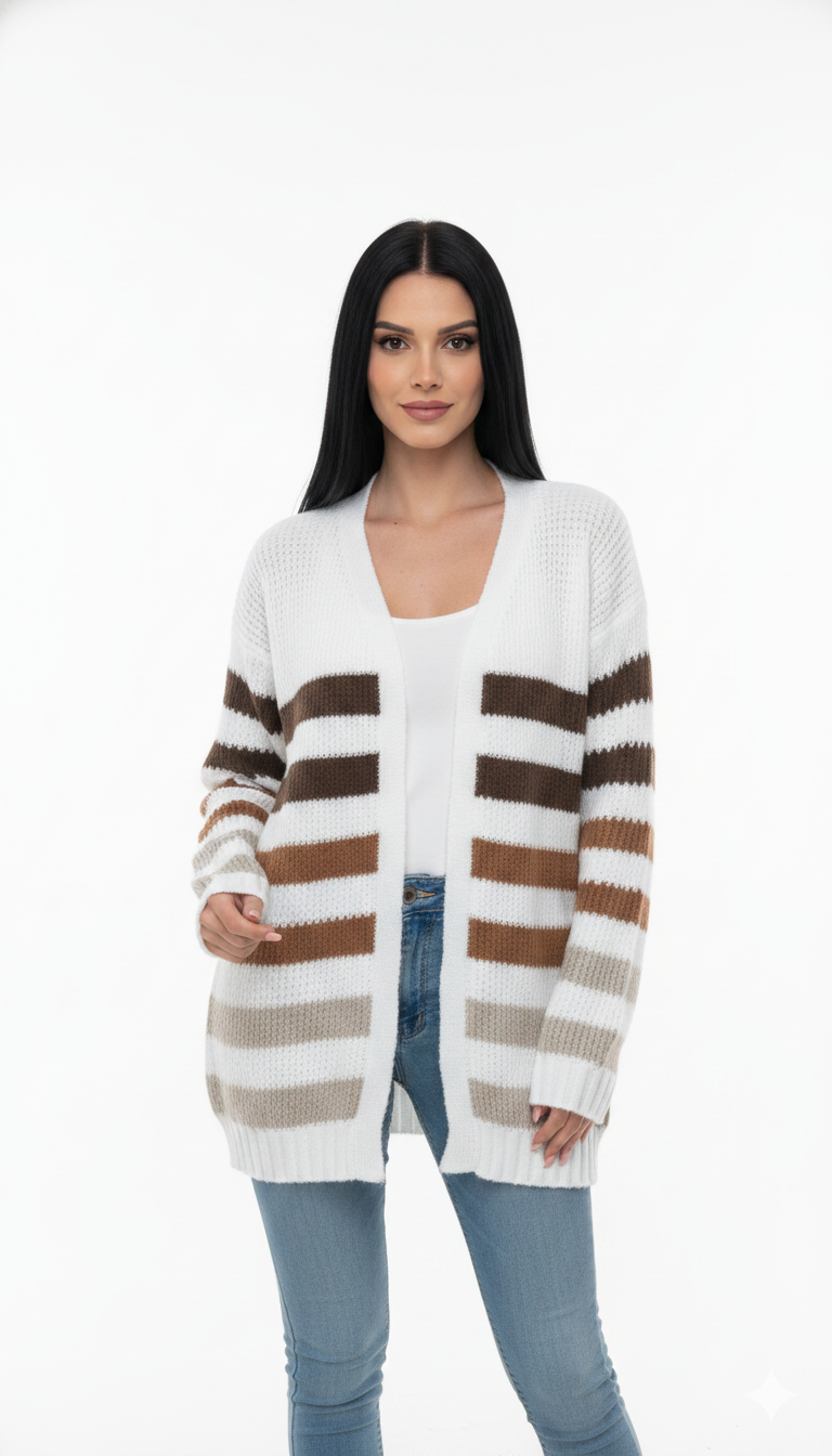 Cardigan Listrado Aquarela