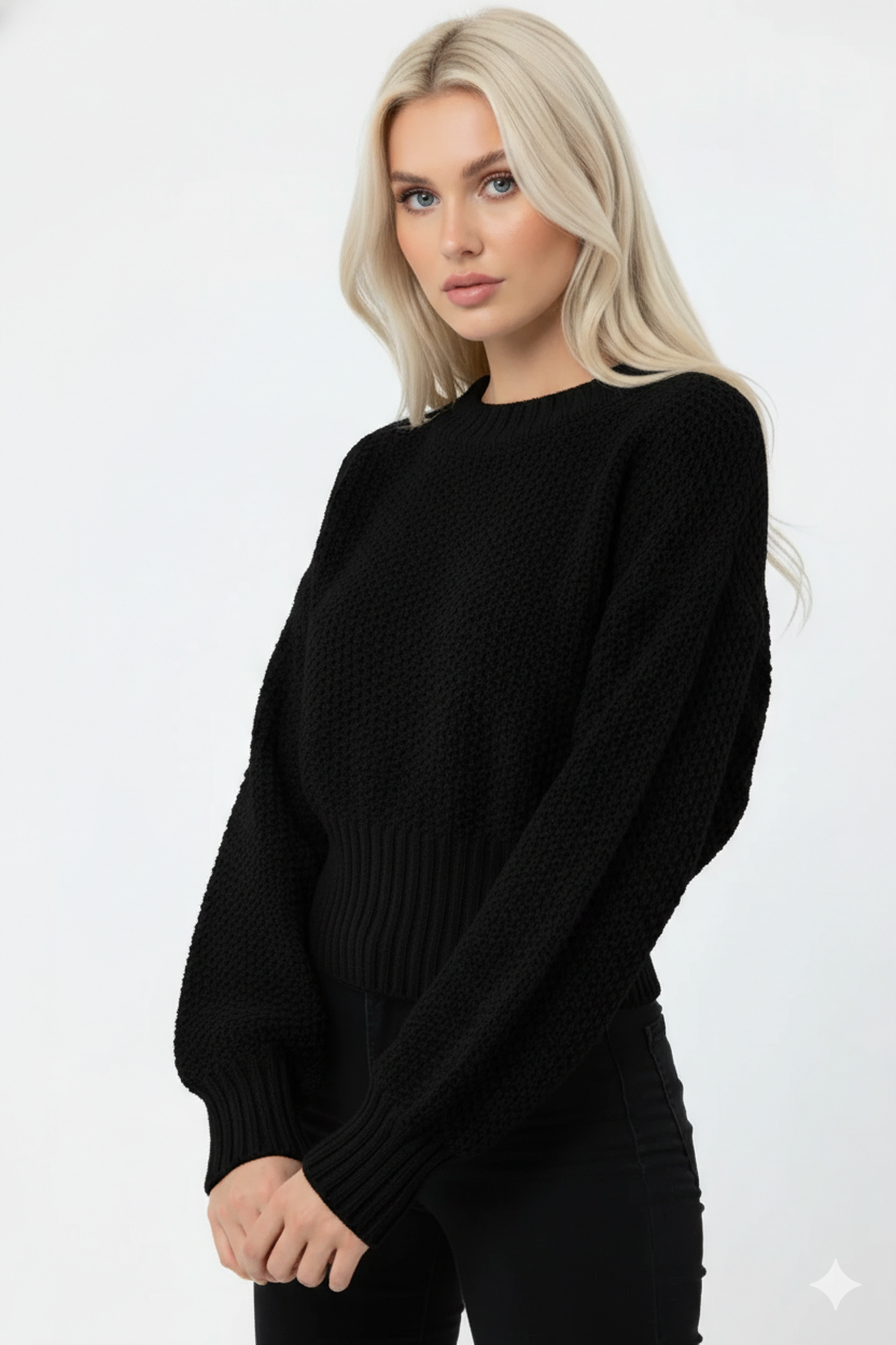 Cropped Ponto Arroz – Hortelã Tricot