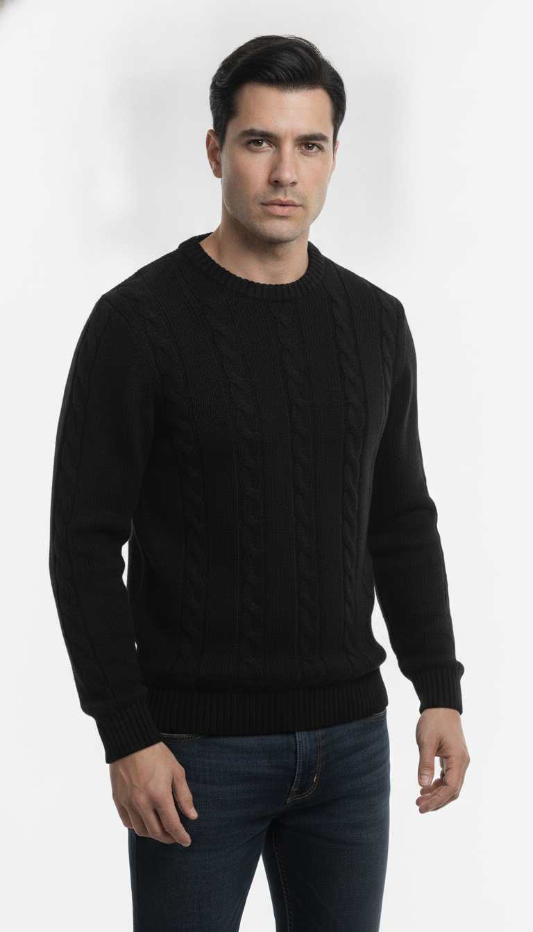 Suéter Masculino Trançado