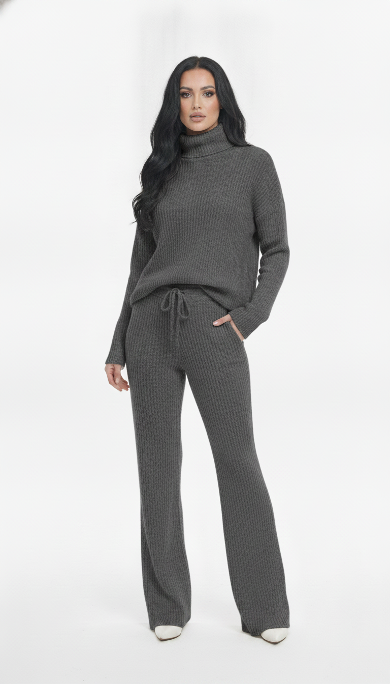 Conjunto Blusa e Calça Canelado