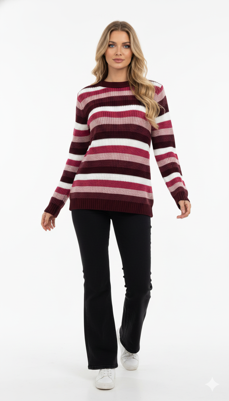 Blusa Listrada de Lã