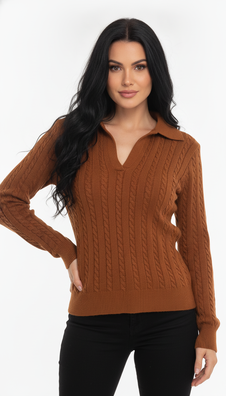 Blusa Gola Polo Trançada