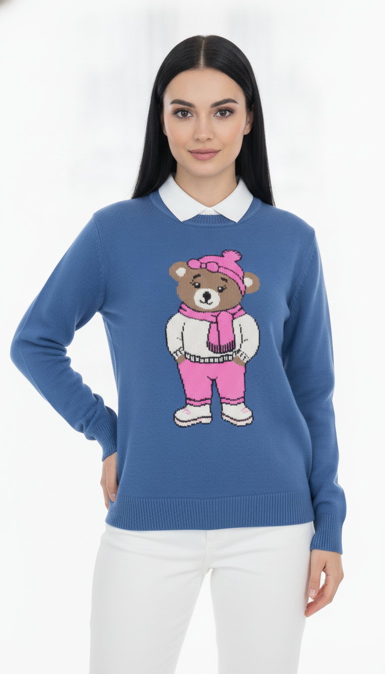 Blusa Ursinho Jacar de Cachecol