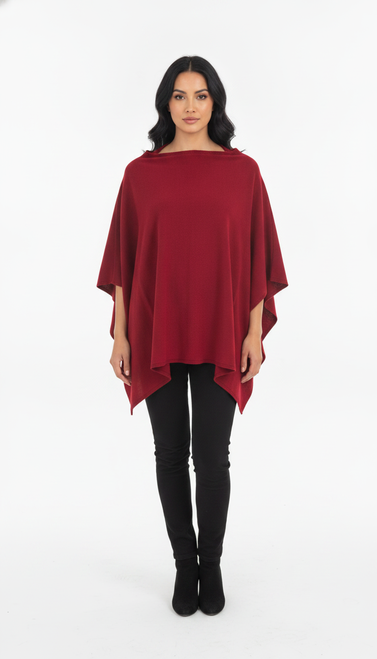 Poncho quadrado mousse