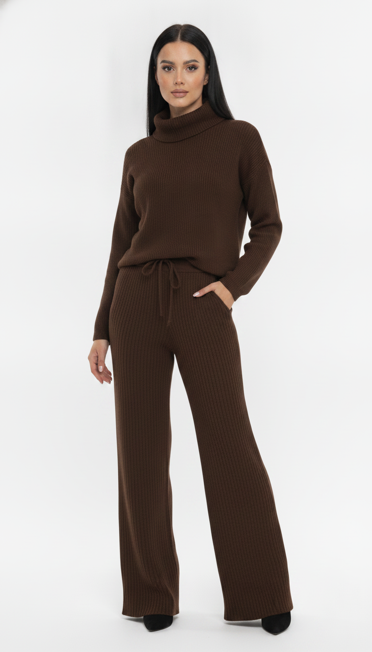 Conjunto Blusa e Calça Canelado