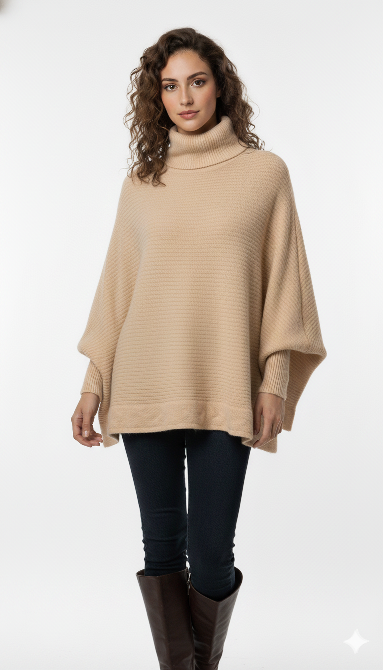 Poncho Trança Aquarela