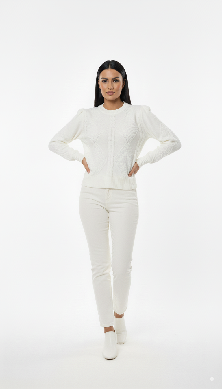 Blusa de Modal Detalhe Losango