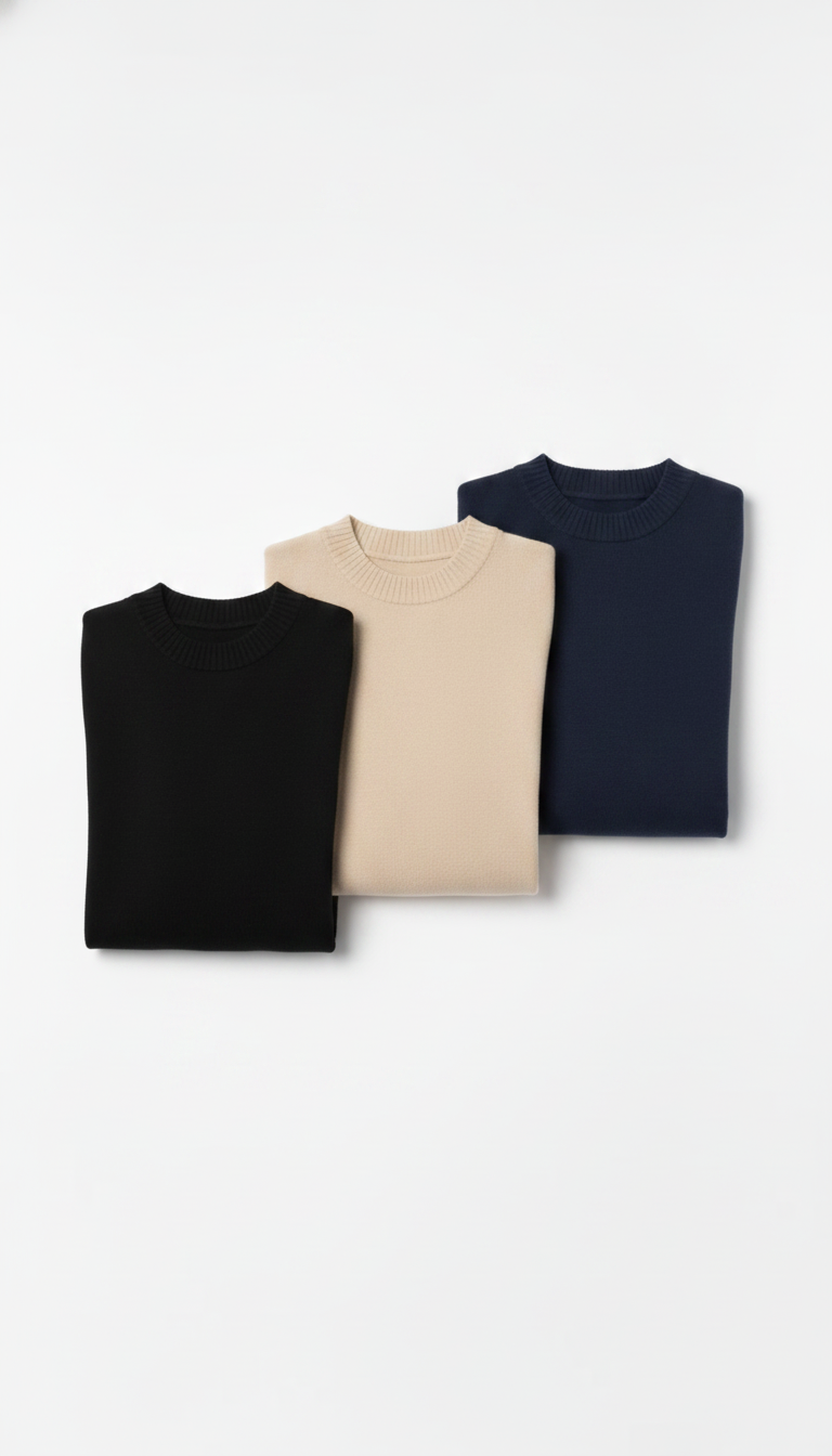 Kit 3 Tshirts Básicas de Modal