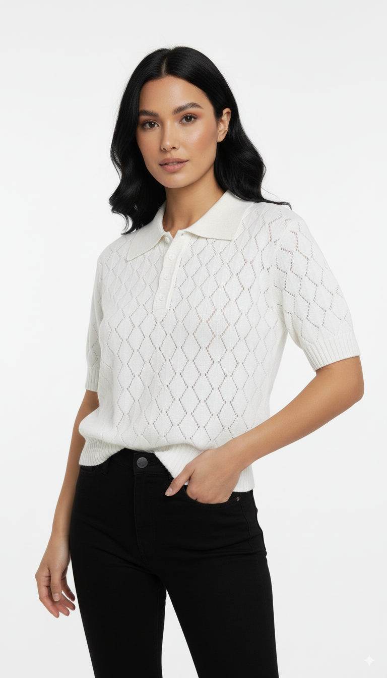 Tshirt Polo Detalhada