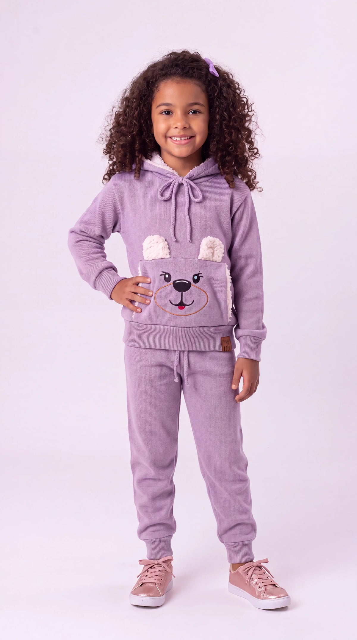 Blusa Infantil Canguru Ursinho com Capuz Unissex