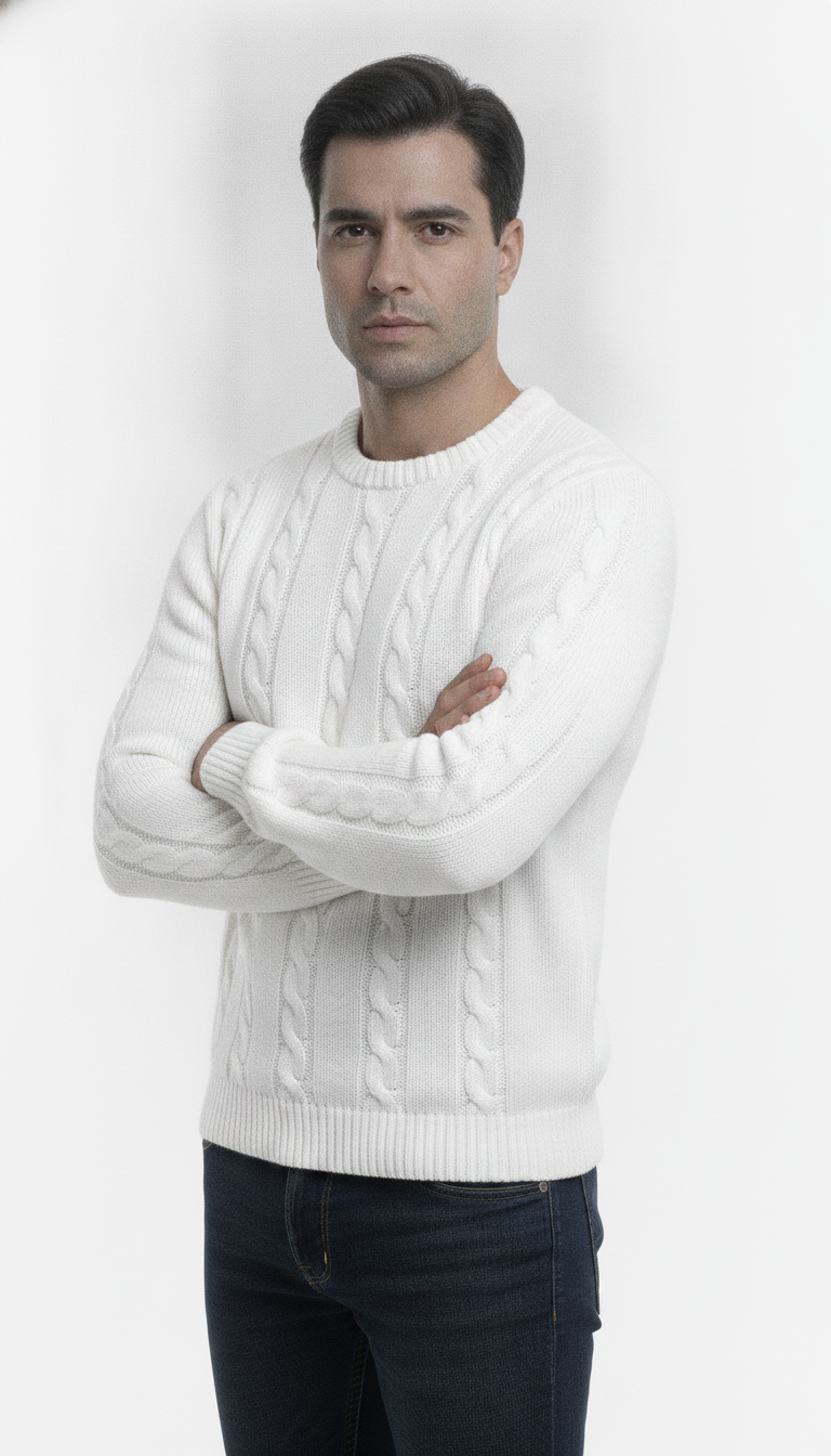 Suéter Masculino Trançado