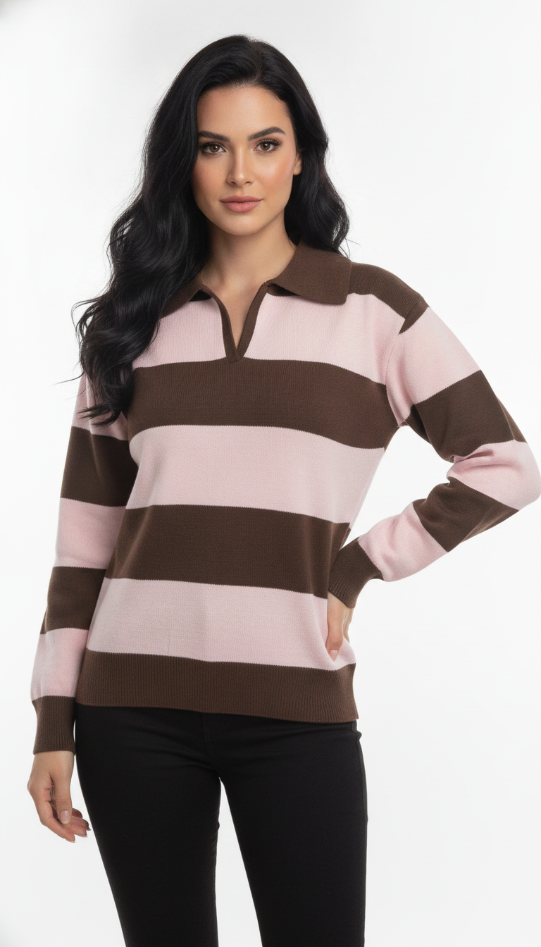 Blusa Gola Polo Listras