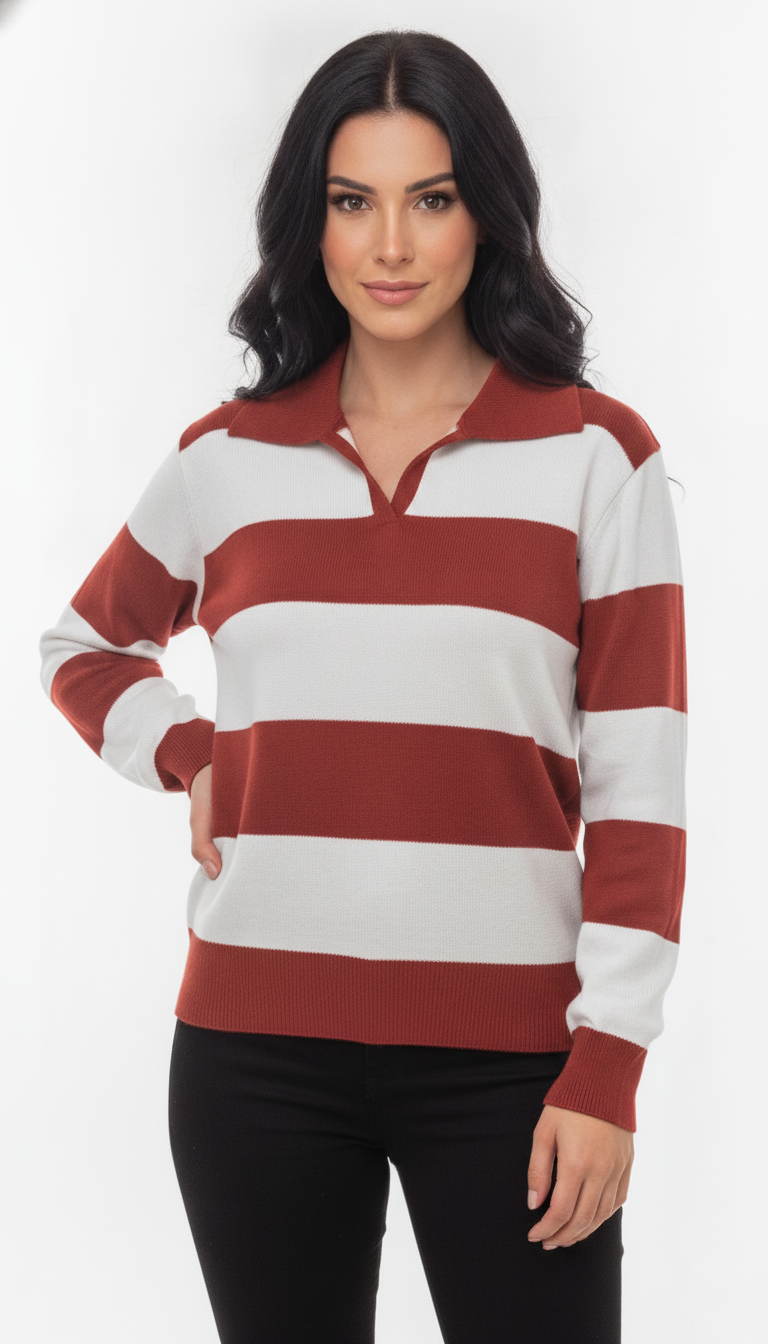 Blusa Gola Polo Listras
