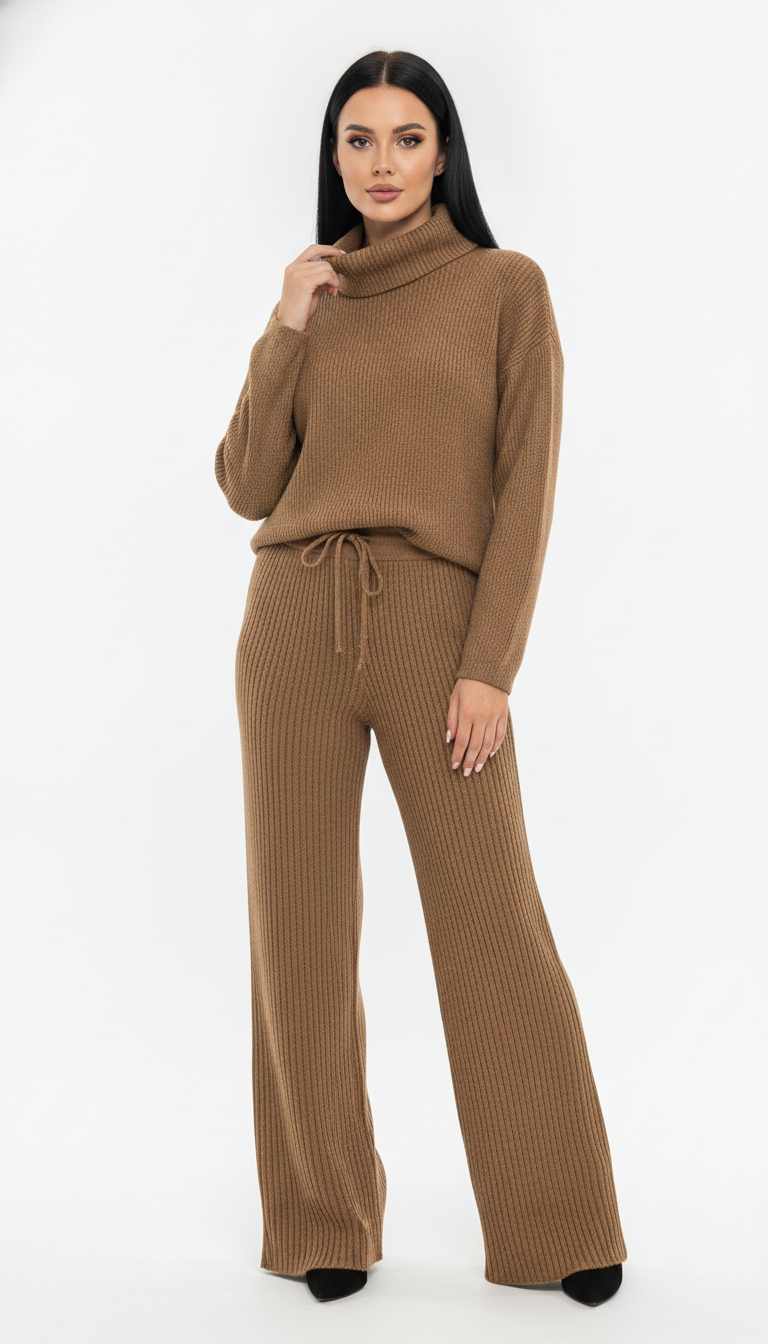Conjunto Blusa e Calça Canelado