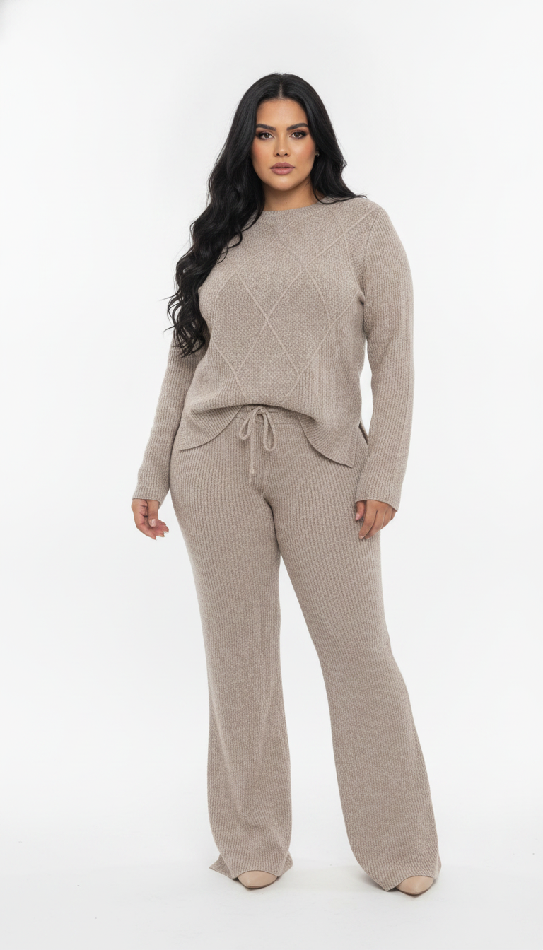 Conjunto Blusa e Calça Plus size