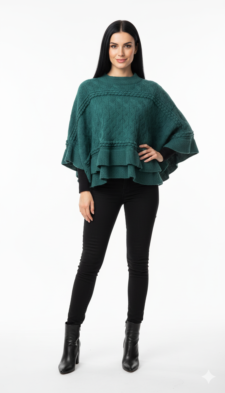 Poncho Trama Trançada