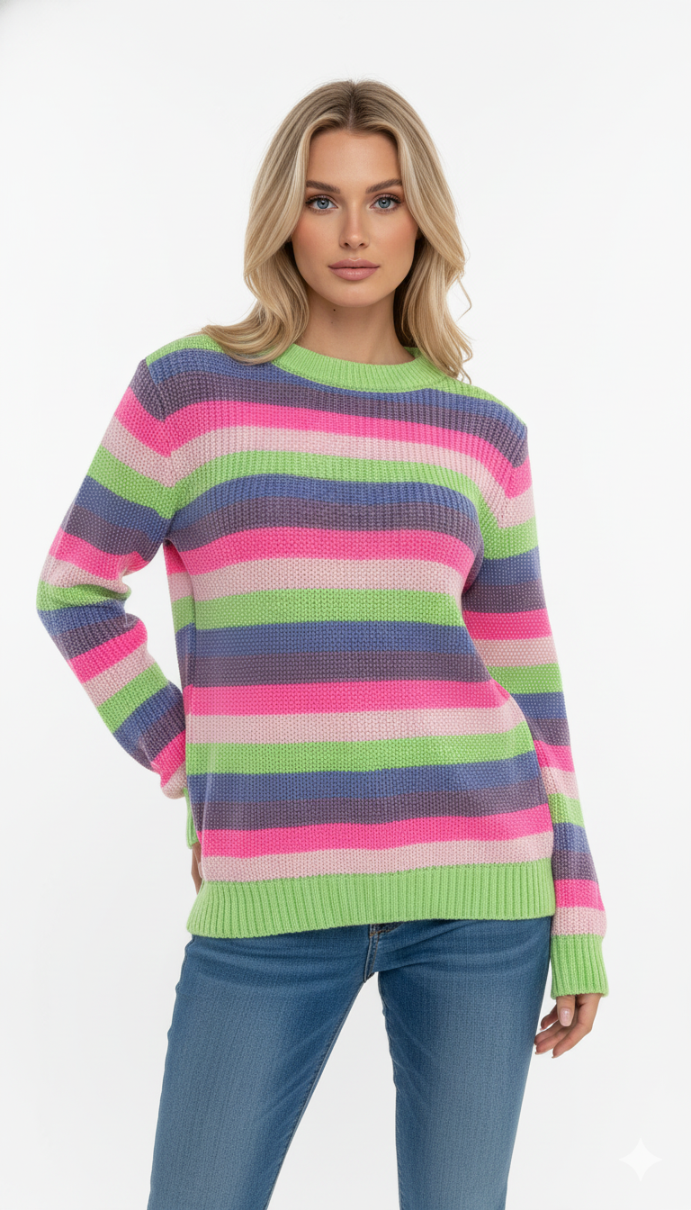 Blusa Listrada de Lã