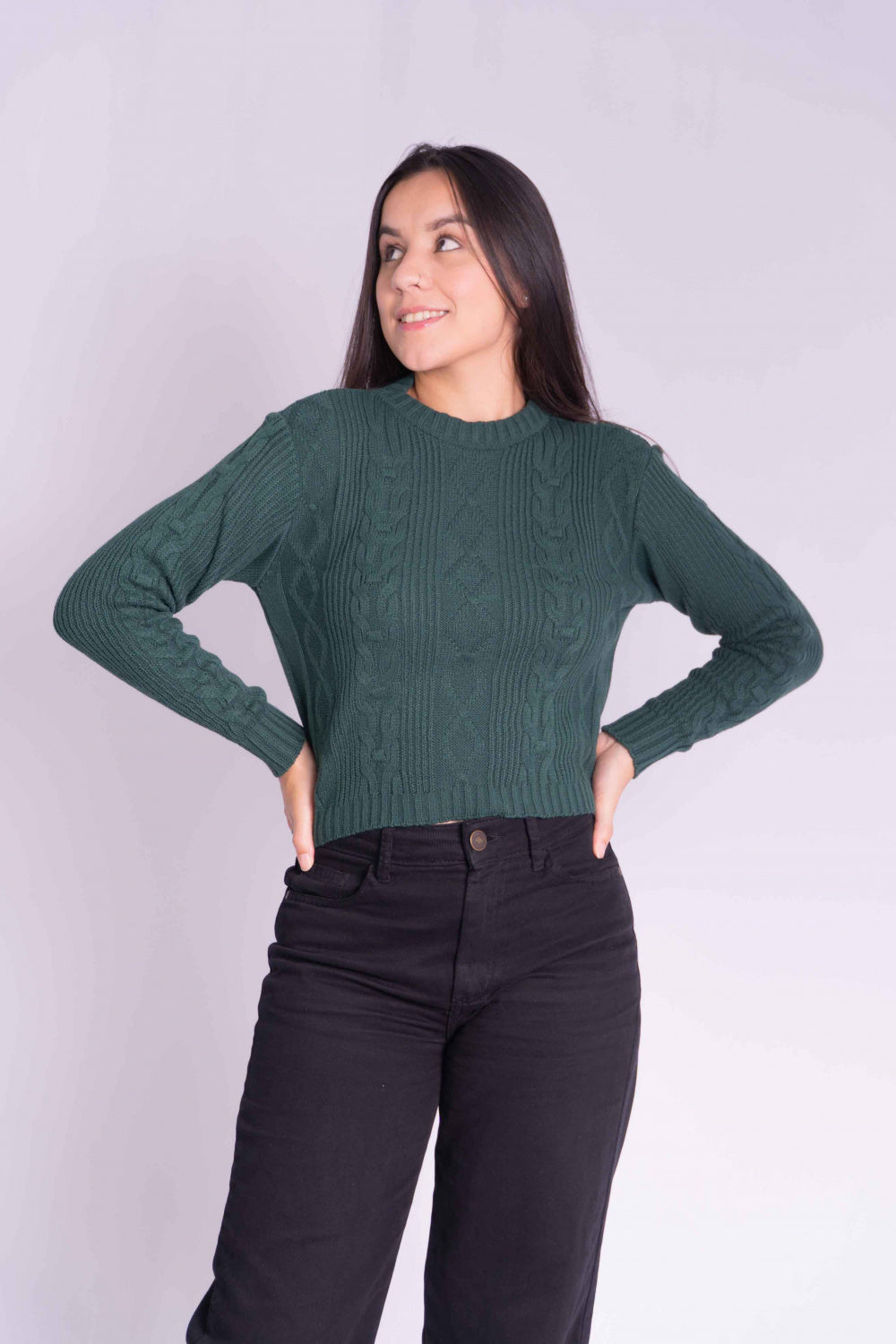 Blusa Cropped Detalhes Relevo