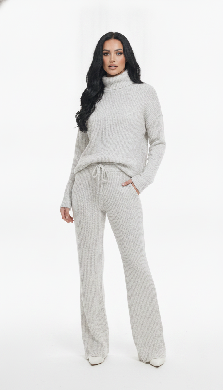 Conjunto Blusa e Calça Canelado