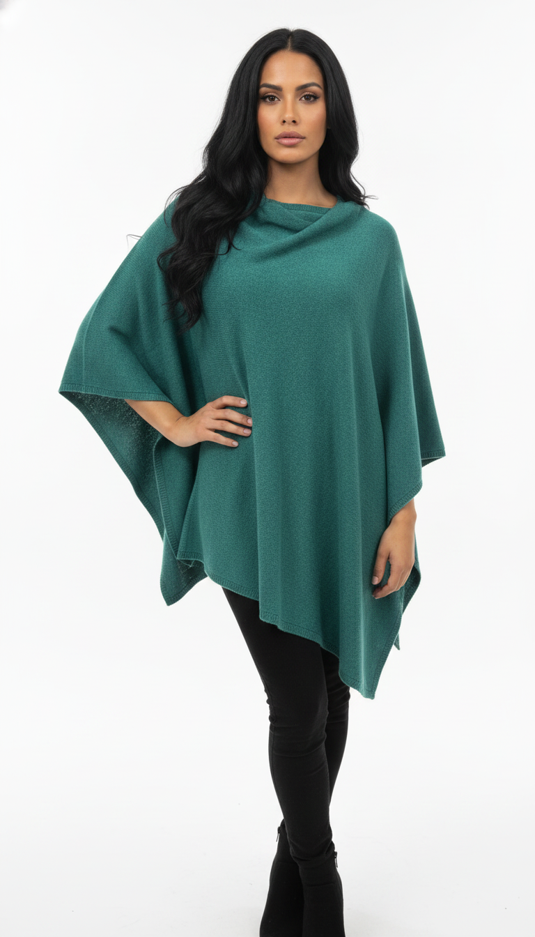 Poncho quadrado mousse