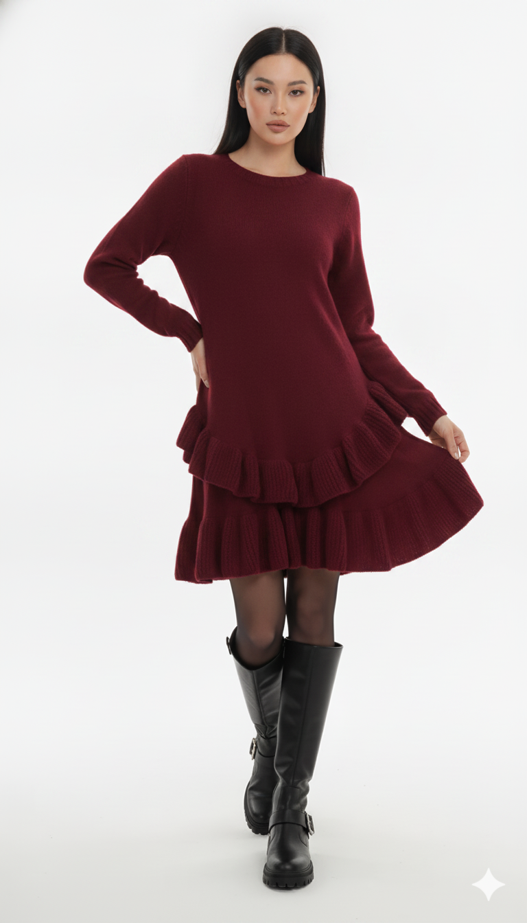 Vestido Babado Mousse