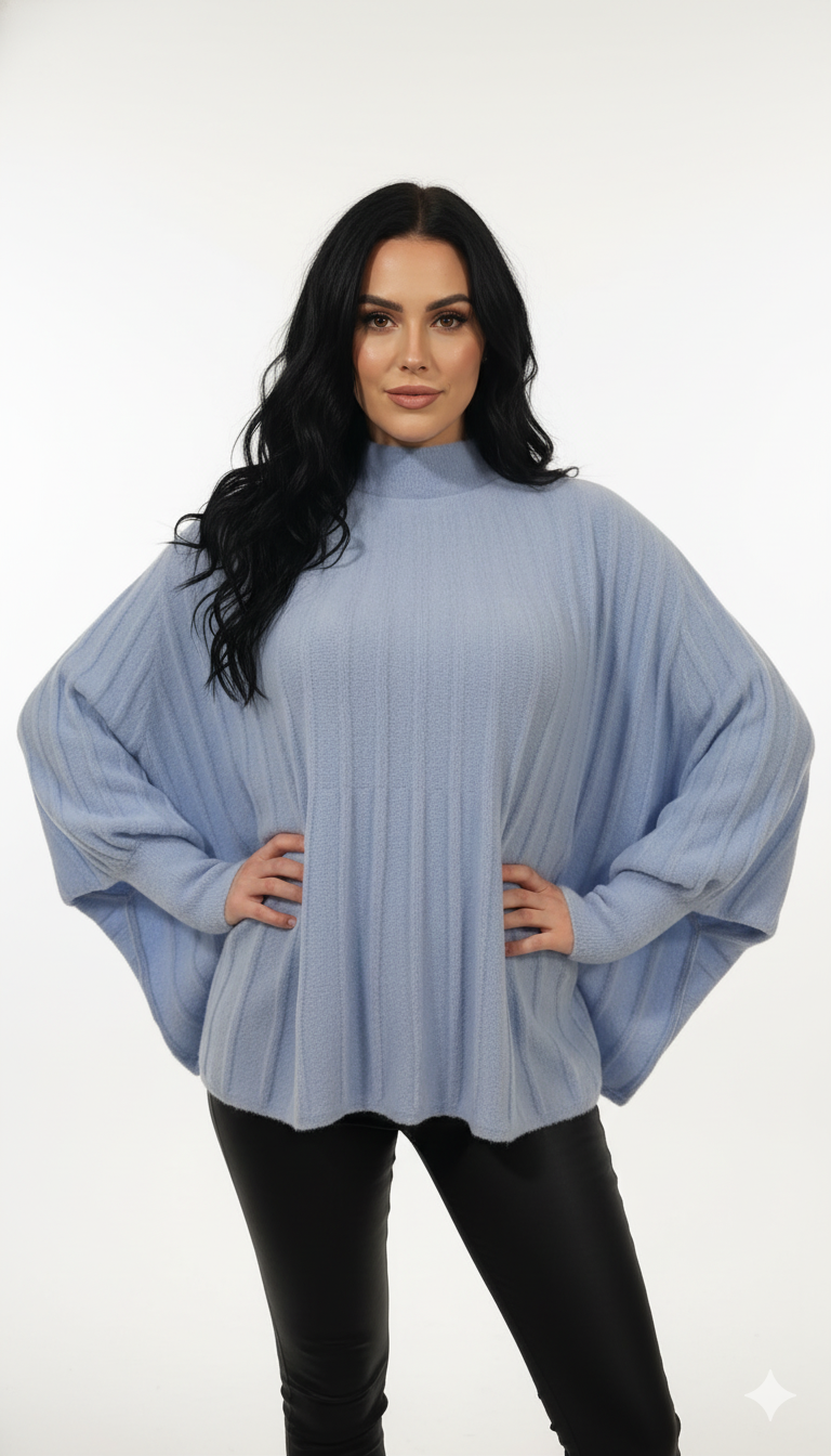 Poncho Plissado Aquarela