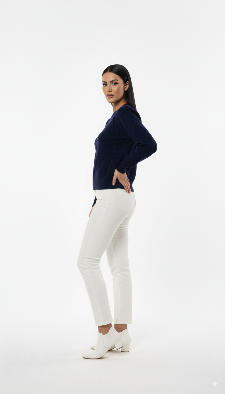 Blusa de Modal Detalhe Losango
