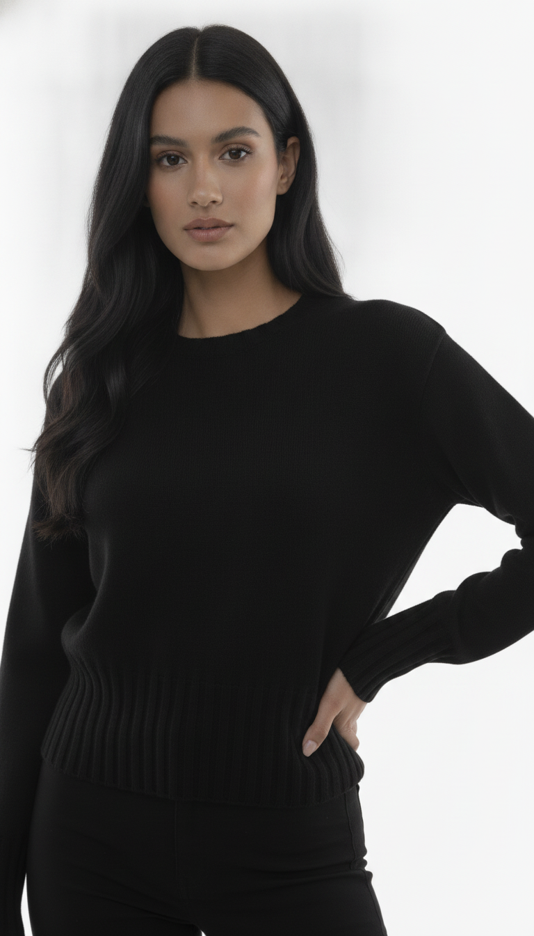 Blusa com Acabamento Canelado