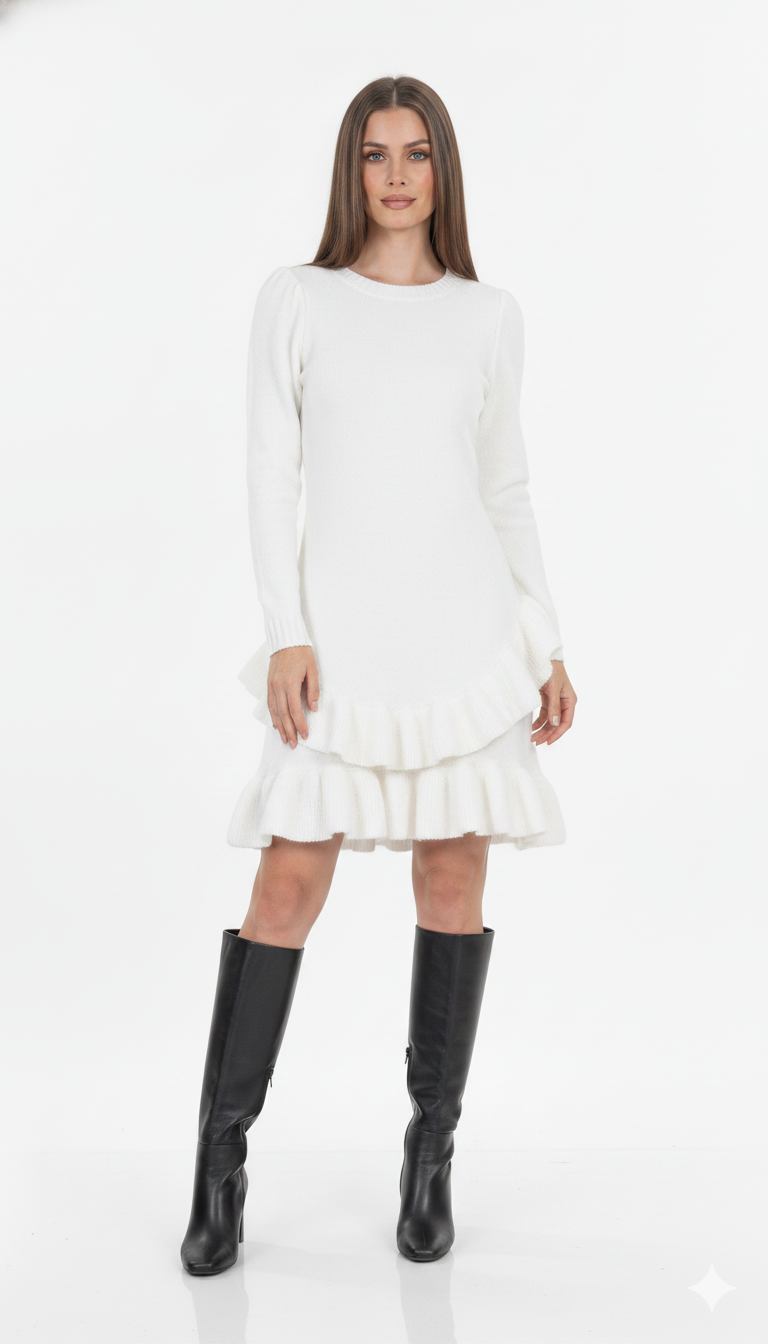 Vestido Babado Mousse