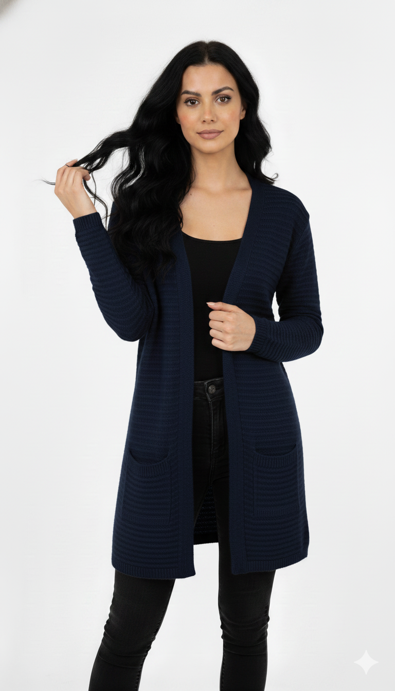 Cardigan com Bolso Aquarela