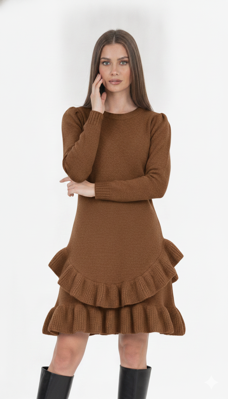 Vestido Babado Mousse