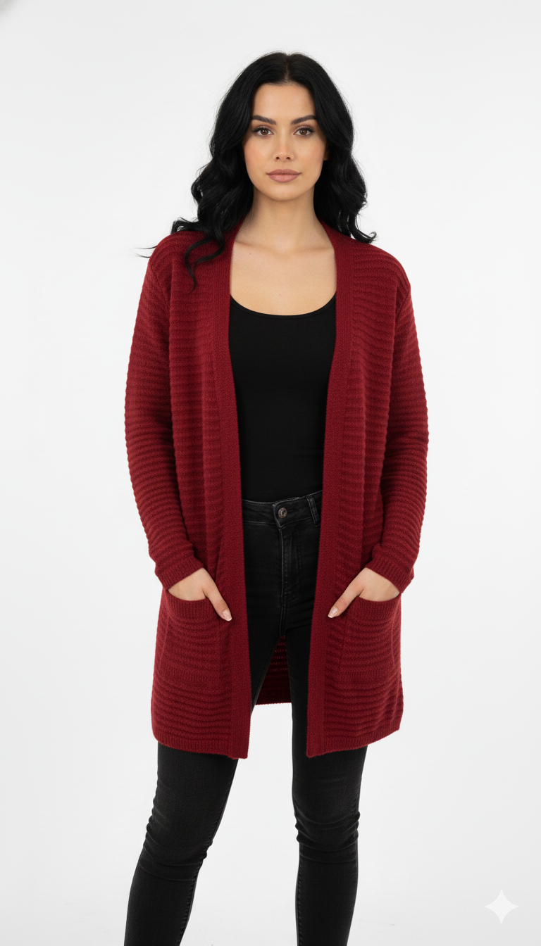 Cardigan com Bolso Aquarela