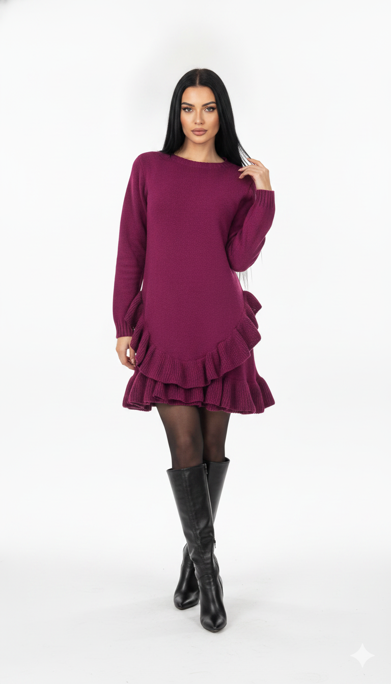 Vestido Babado Mousse