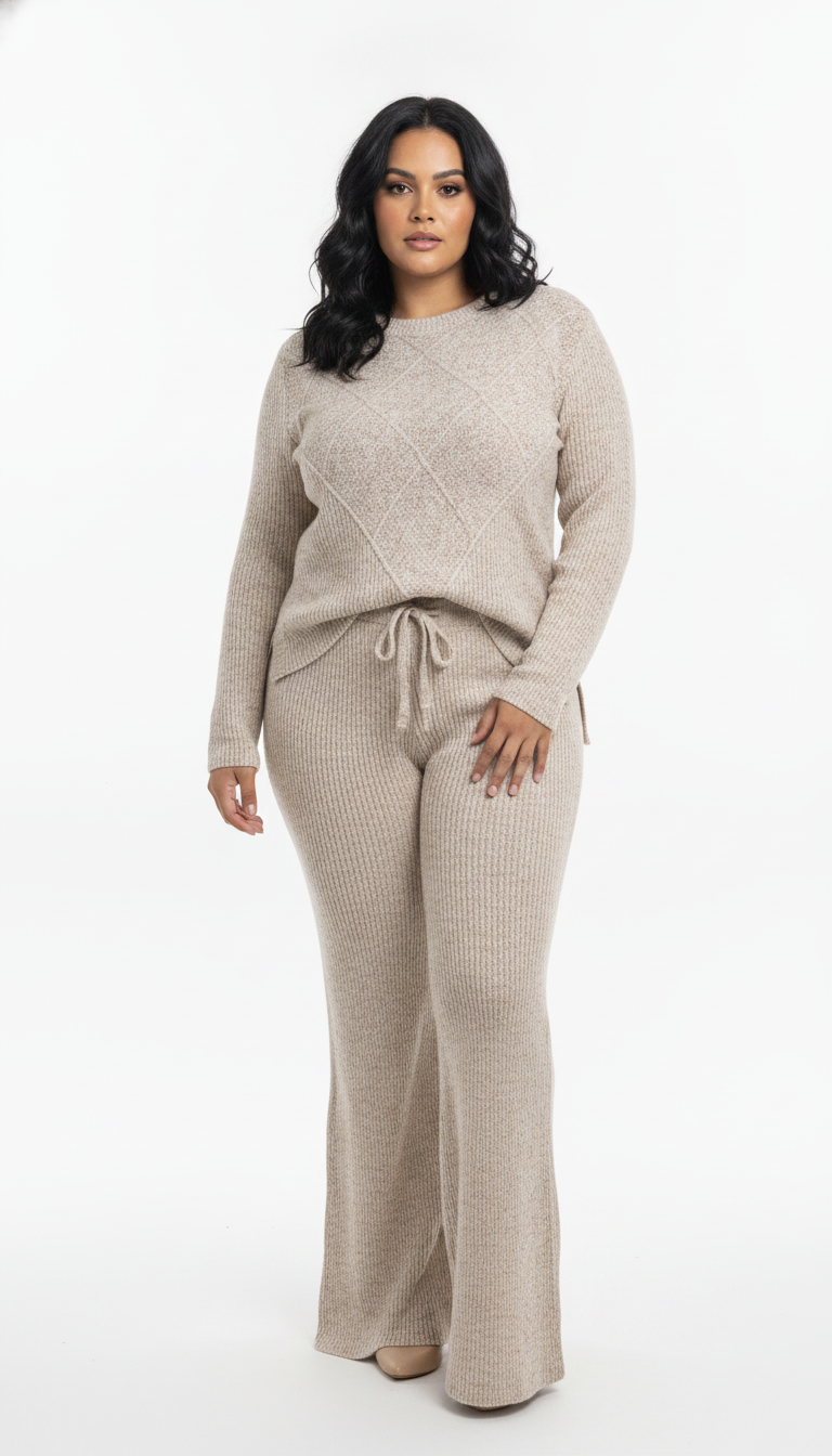 Conjunto Blusa e Calça Plus size