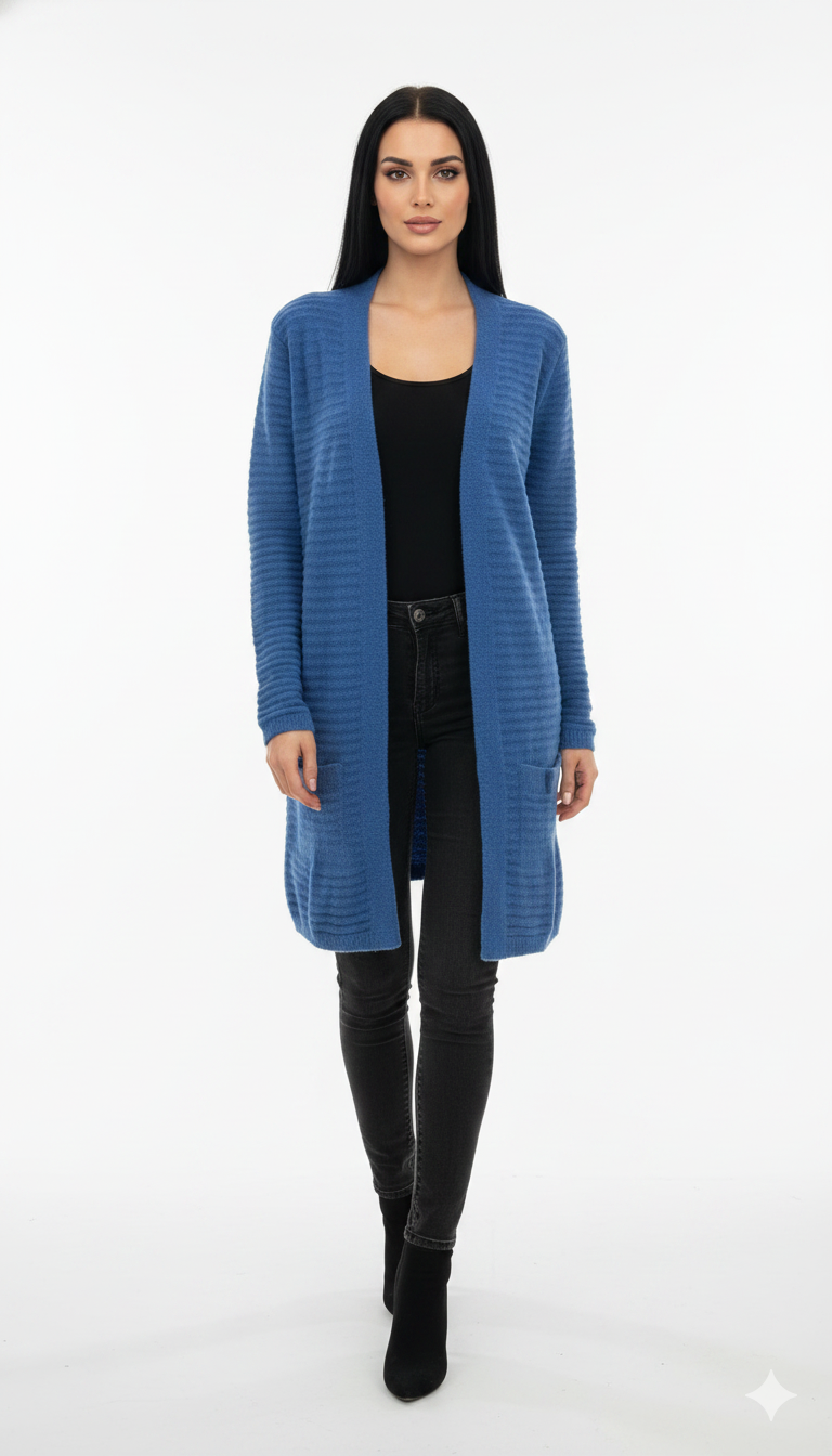 Cardigan com Bolso Aquarela