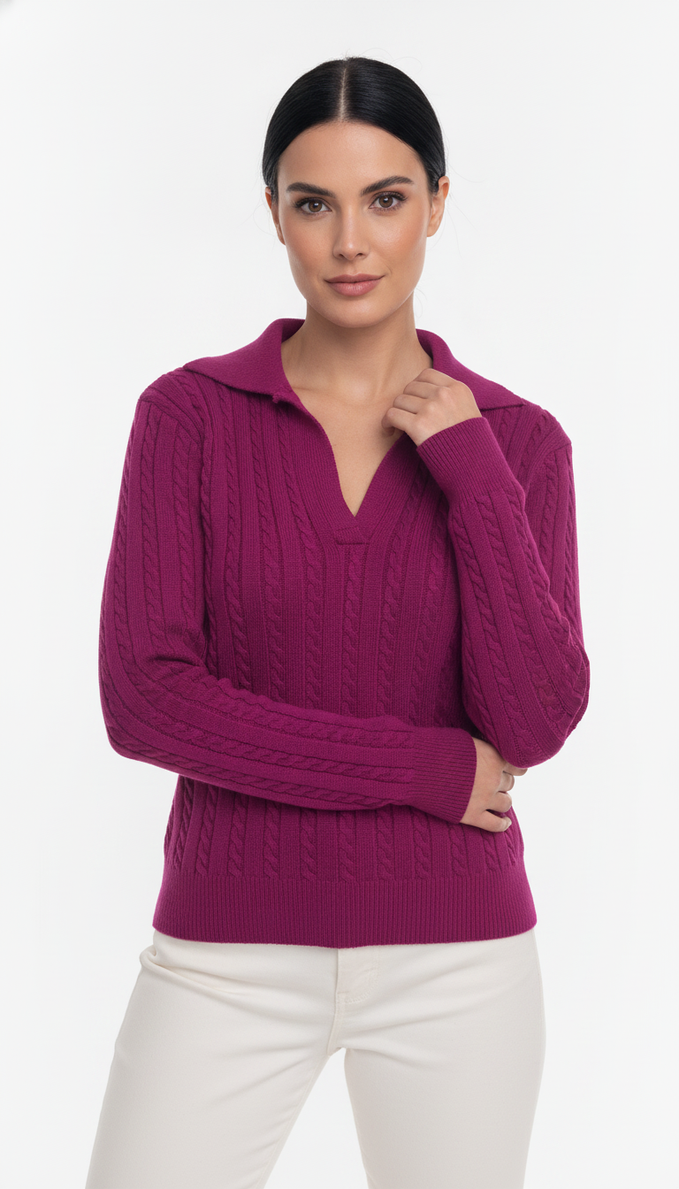 Blusa Gola Polo Trançada