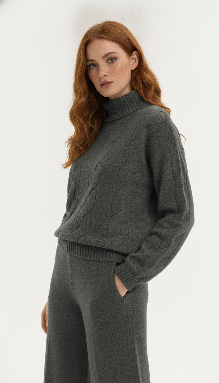 Conjunto Blusa e Calça Gola Role