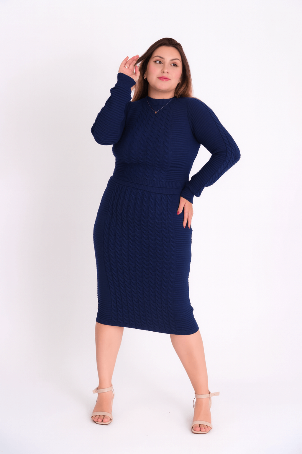 Conjunto Trançado Saia com Cropped