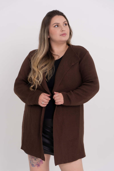 Casaco Liso Básico – Hortelã Tricot