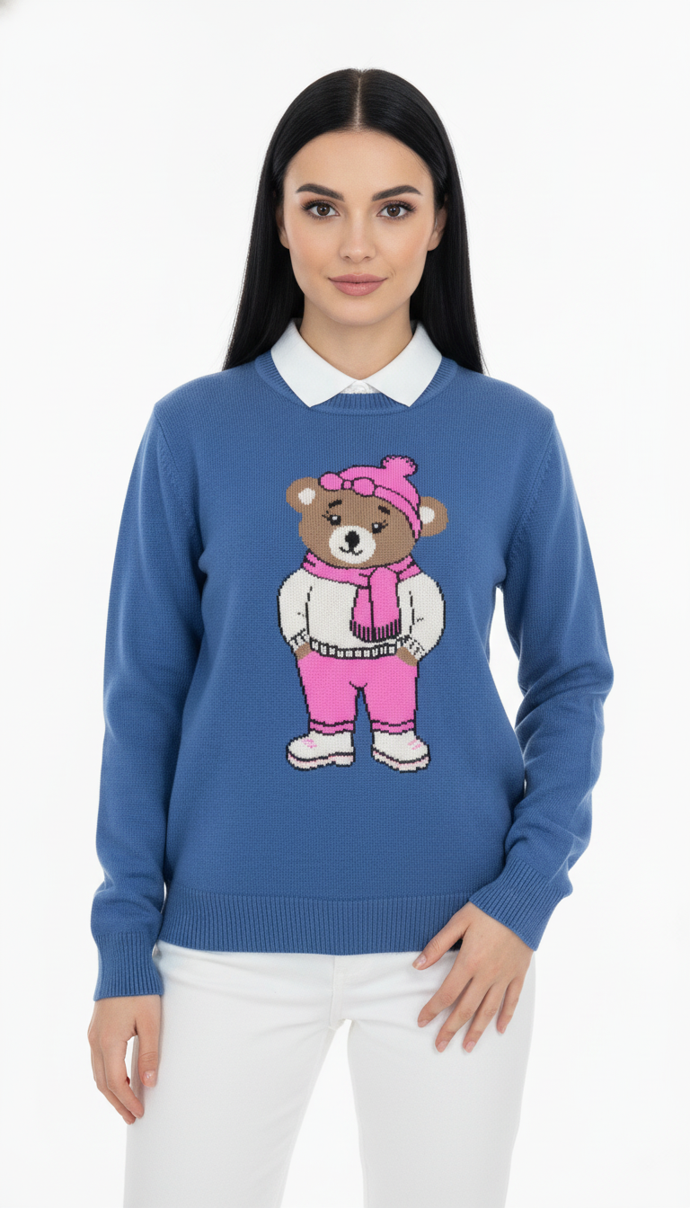 Blusa Ursinho Jacar de Cachecol