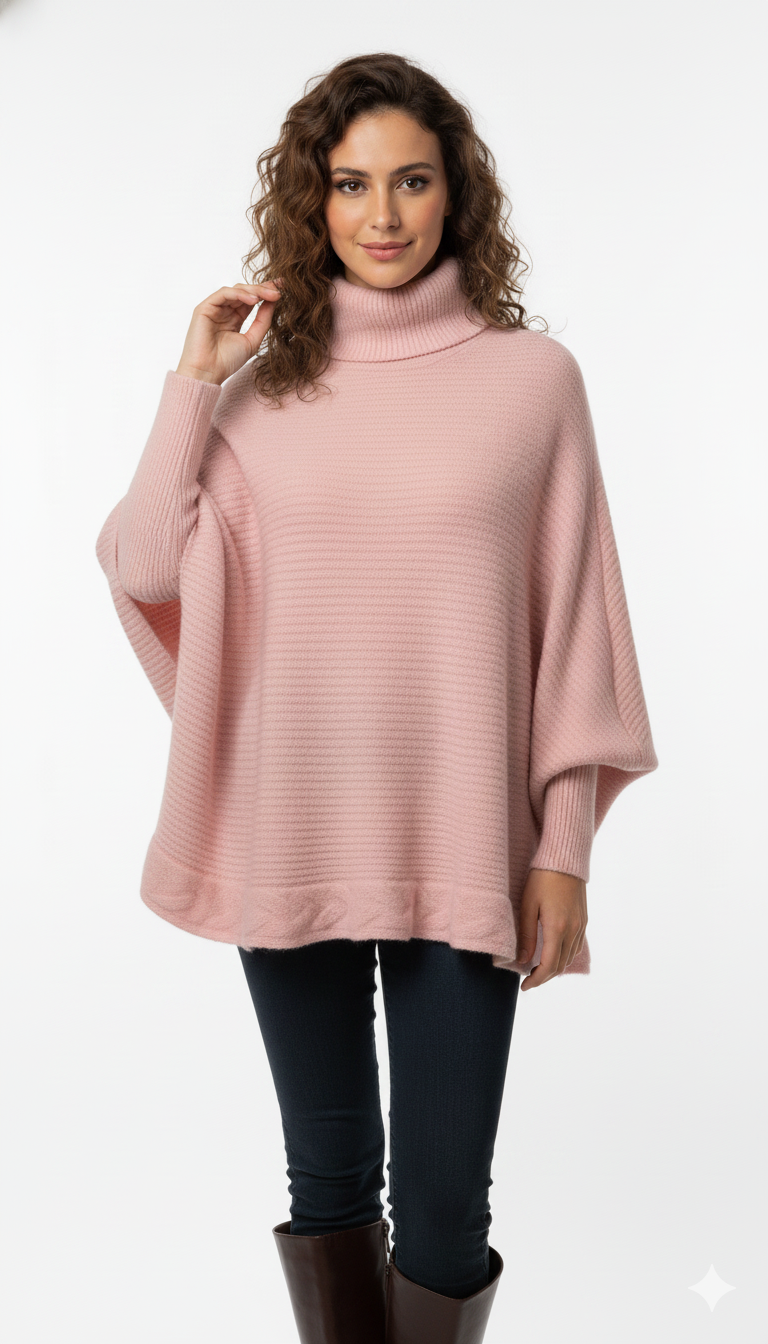 Poncho Trança Aquarela
