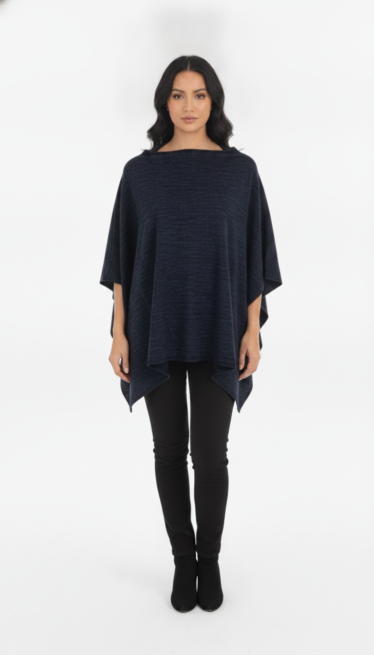 Poncho quadrado mousse