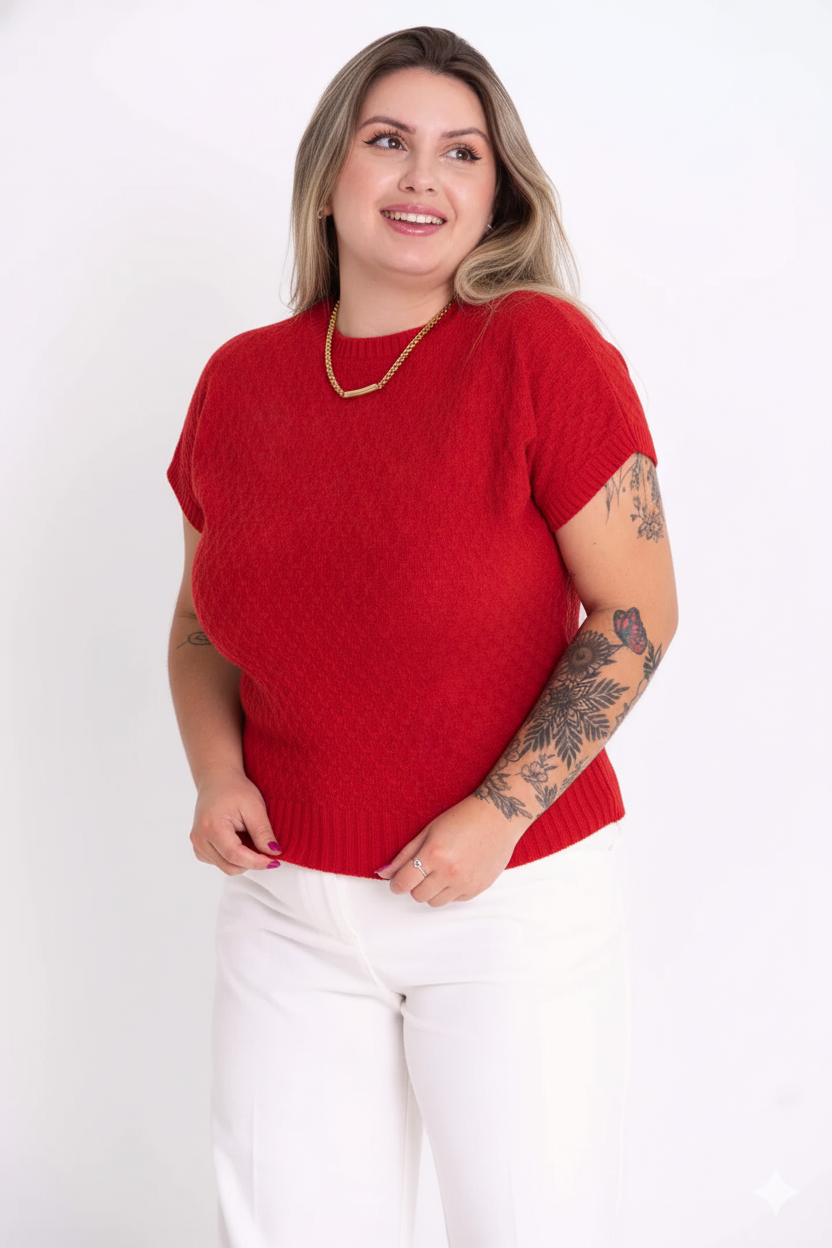 Blusinha Morcego Modal Trabalhada