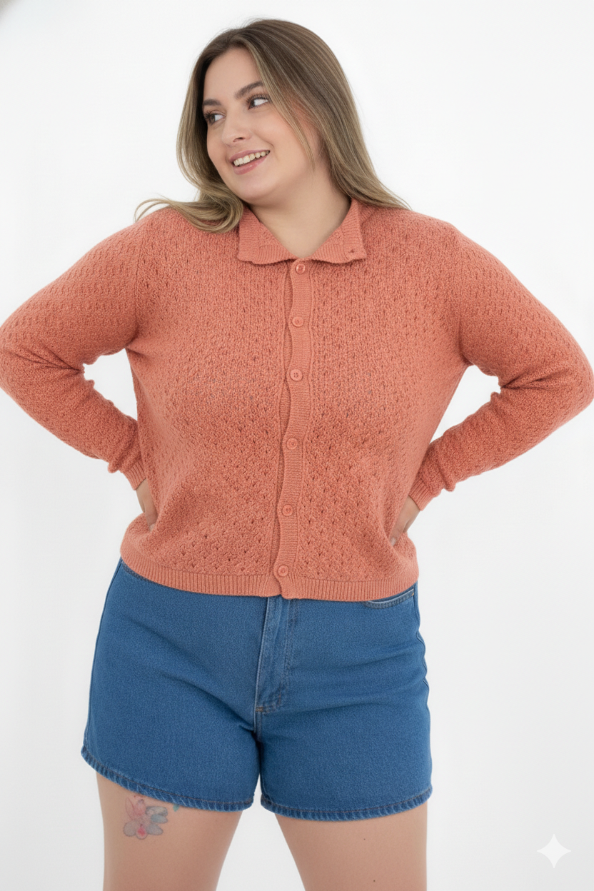 Casaco Modal Rendado