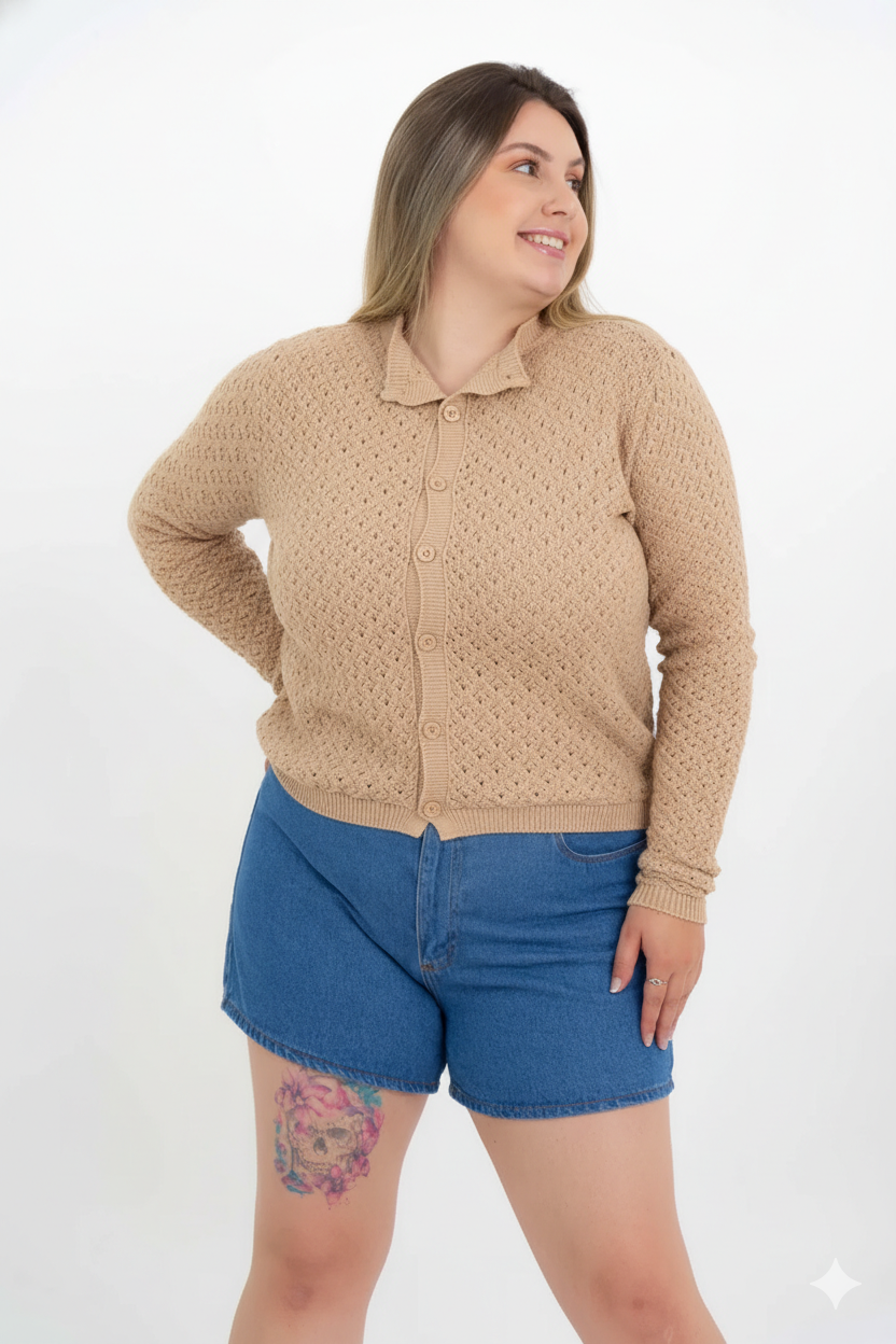 Casaco Modal Rendado