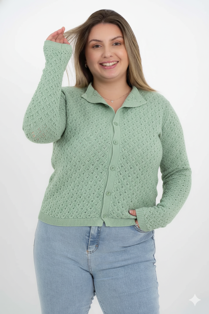 Casaco Modal Rendado