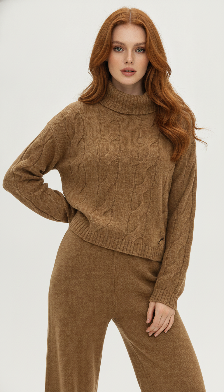 Conjunto Blusa e Calça Gola Role
