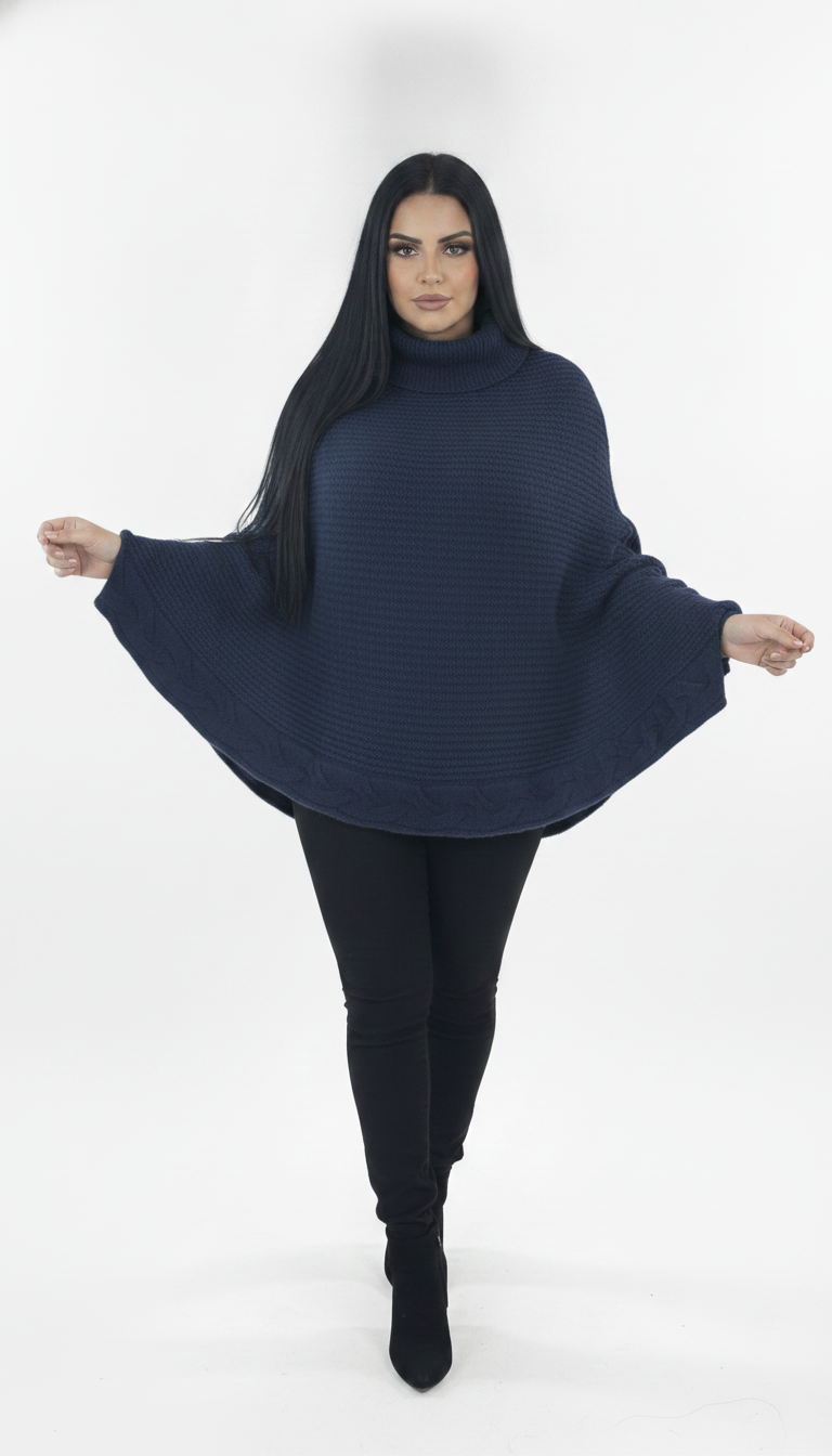 Poncho Trança Aquarela